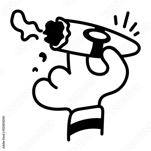 Smoking icon in hand drawn style 