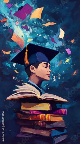 Serene Graduate: A Vision of Knowledge and Success photo