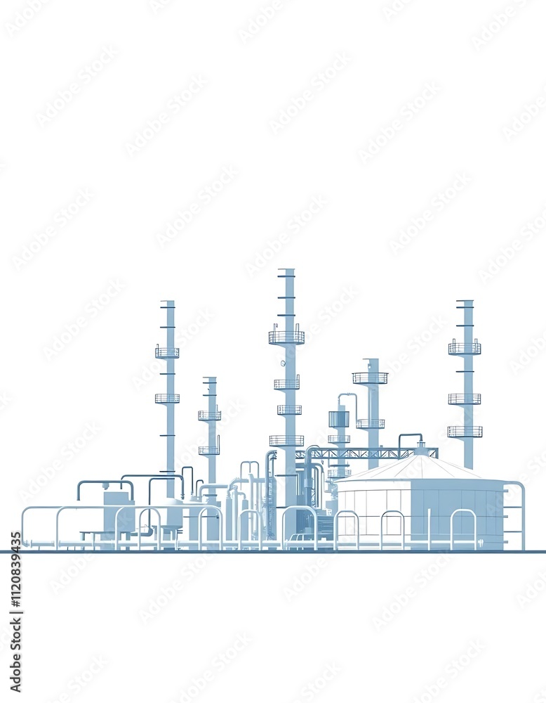 Obraz premium oil refinery at night
