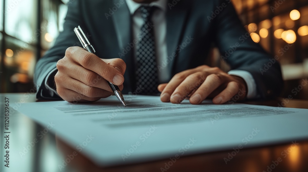 Lawyer Explaining Contract to Businessman in Negotiation Lawyer Explaining Contract to Businessman in Negotiation