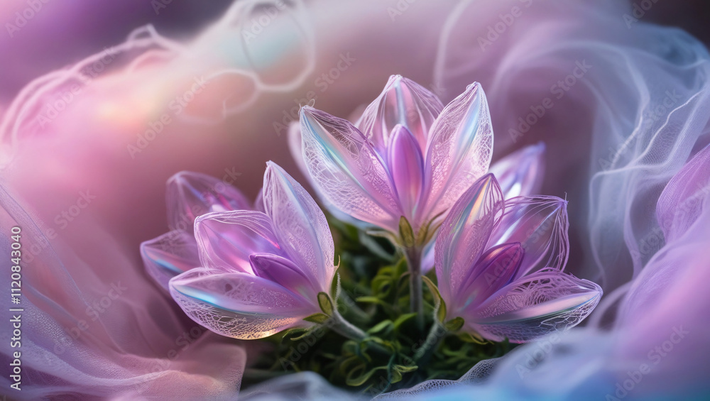 Lavender flower in foggy background, created by Generative AI Lavender flower in foggy background, created by Generative AI