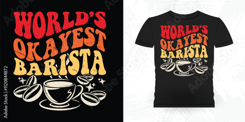 Funny Coffee Artists Retro Vintage Coffee Barista T-shirt Design