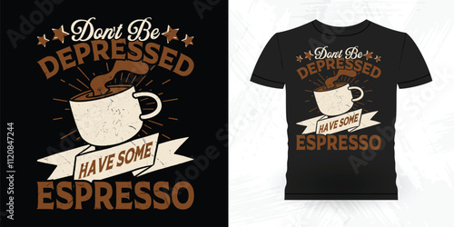 Funny Coffee Artists Retro Vintage Coffee Barista T-shirt Design