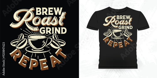 Funny Coffee Artists Retro Vintage Coffee Barista T-shirt Design