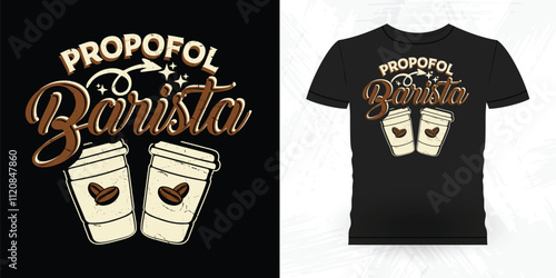 Funny Coffee Artists Retro Vintage Coffee Barista T-shirt Design