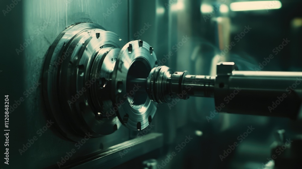 Grinding machine in operation focusing on precision grinding of inner sleeve hole in a manufacturing process Grinding machine in operation focusing on precision grinding of inner sleeve hole in a manufacturing process
