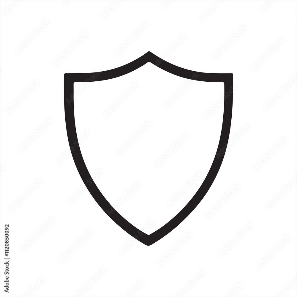 Shield silhouette vector icon design whit a white background. Shield silhouette vector icon design whit a white background.