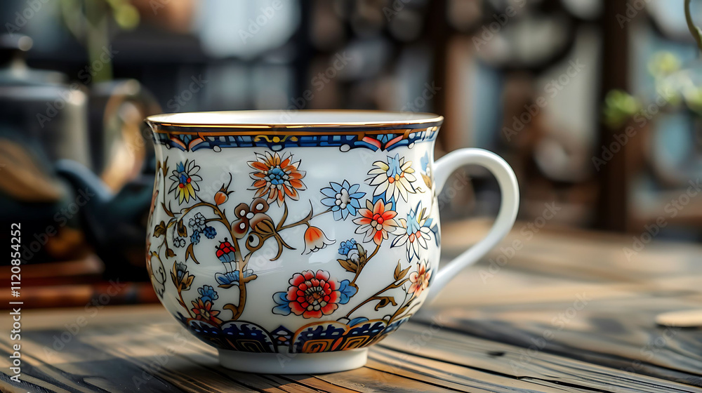 A beautifully crafted ceramic tea cup featuring intricate floral patterns, combining elegance, vintage charm, and artistic detail for a refined tea experience.
A beautifully crafted ceramic tea cup featuring intricate floral patterns, combining elegance, vintage charm, and artistic detail for a refined tea experience.
