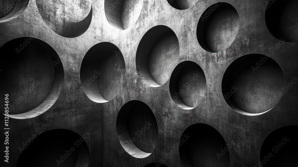 Abstract Overlapping Circular Shapes in Dark Textures for Bold Modern Aesthetic Abstract Overlapping Circular Shapes in Dark Textures for Bold Modern Aesthetic