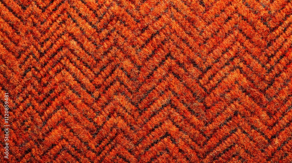 Textured orange herringbone wool fabric background, showcasing clean virgin wool fibers in warm tones, ideal for textile design, fashion, and interior decor. Wool texture, fabric design, textile patte Textured orange herringbone wool fabric background, showcasing clean virgin wool fibers in warm tones, ideal for textile design, fashion, and interior decor. Wool texture, fabric design, textile patte