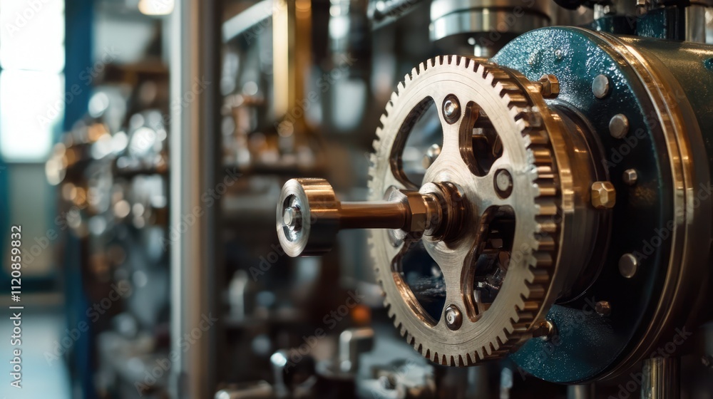 Detailed close-up of intricate machinery components in a modern industrial factory showcasing gears and mechanical systems. Detailed close-up of intricate machinery components in a modern industrial factory showcasing gears and mechanical systems.