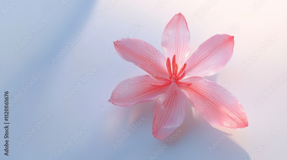 Delicate pink orchid flower isolated on a soft white background showcasing its elegant petals and intricate details. Delicate pink orchid flower isolated on a soft white background showcasing its elegant petals and intricate details.