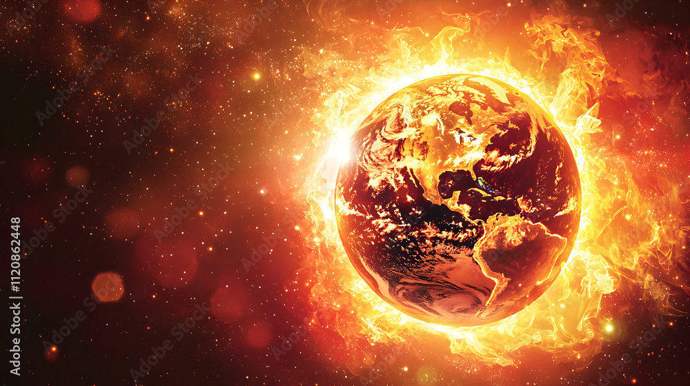 Explosive earth transformation cosmic event digital art intergalactic space dramatic perspective climate change awareness Explosive earth transformation cosmic event digital art intergalactic space dramatic perspective climate change awareness