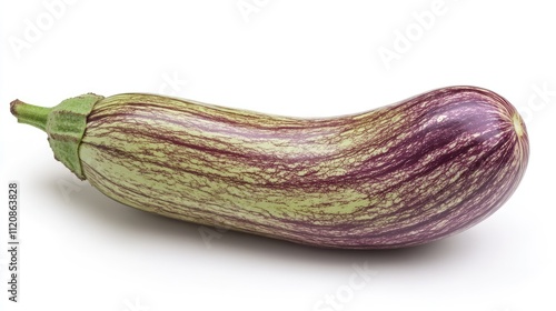 Wallpaper Mural Fresh organic eggplant isolated on white background showcasing its vibrant color and unique texture ideal for healthy vegetarian cuisine. Torontodigital.ca