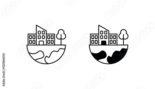 Biosphere icon design with white background stock illustration