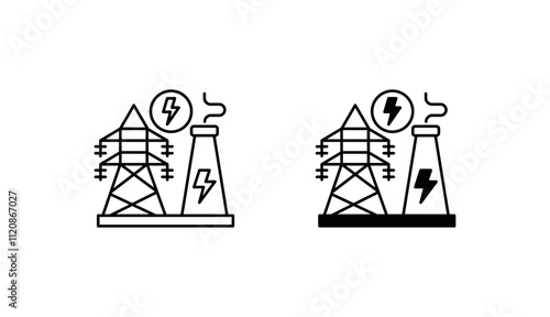 Energy Sources icon design with white background stock illustration
