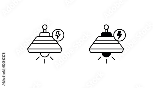 Lighting icon design with white background stock illustration