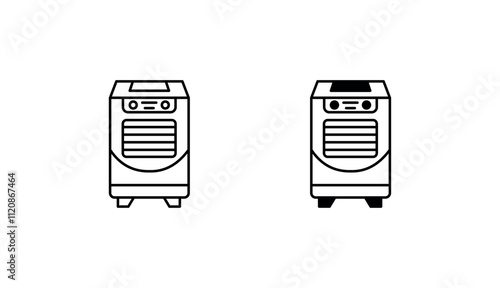Air Cooler icon design with white background stock illustration
