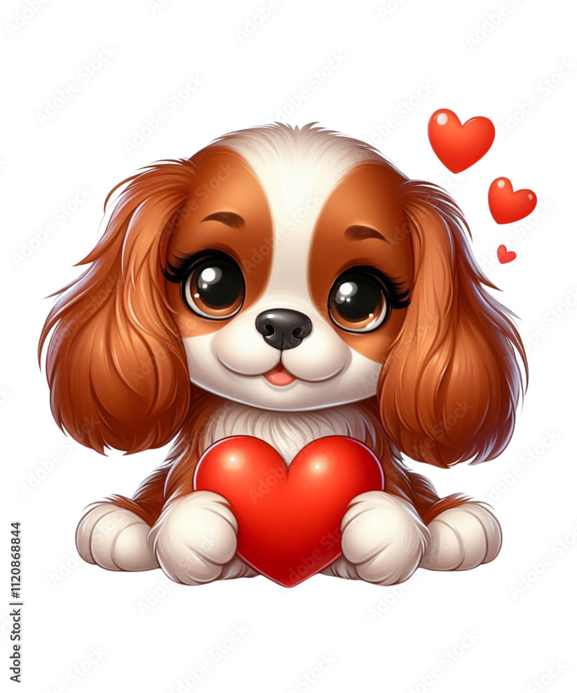 dog with heart dog with heart