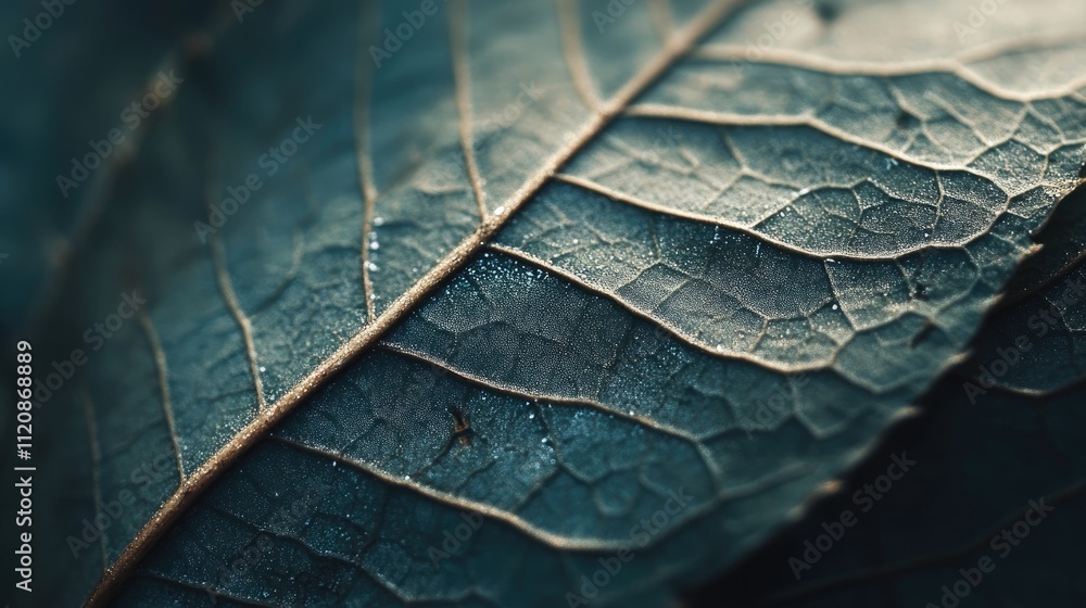 Detailed Close-Up of Leaf Surface Texture Highlighting Veins and Natural Patterns in a Macro Photography Style Detailed Close-Up of Leaf Surface Texture Highlighting Veins and Natural Patterns in a Macro Photography Style
