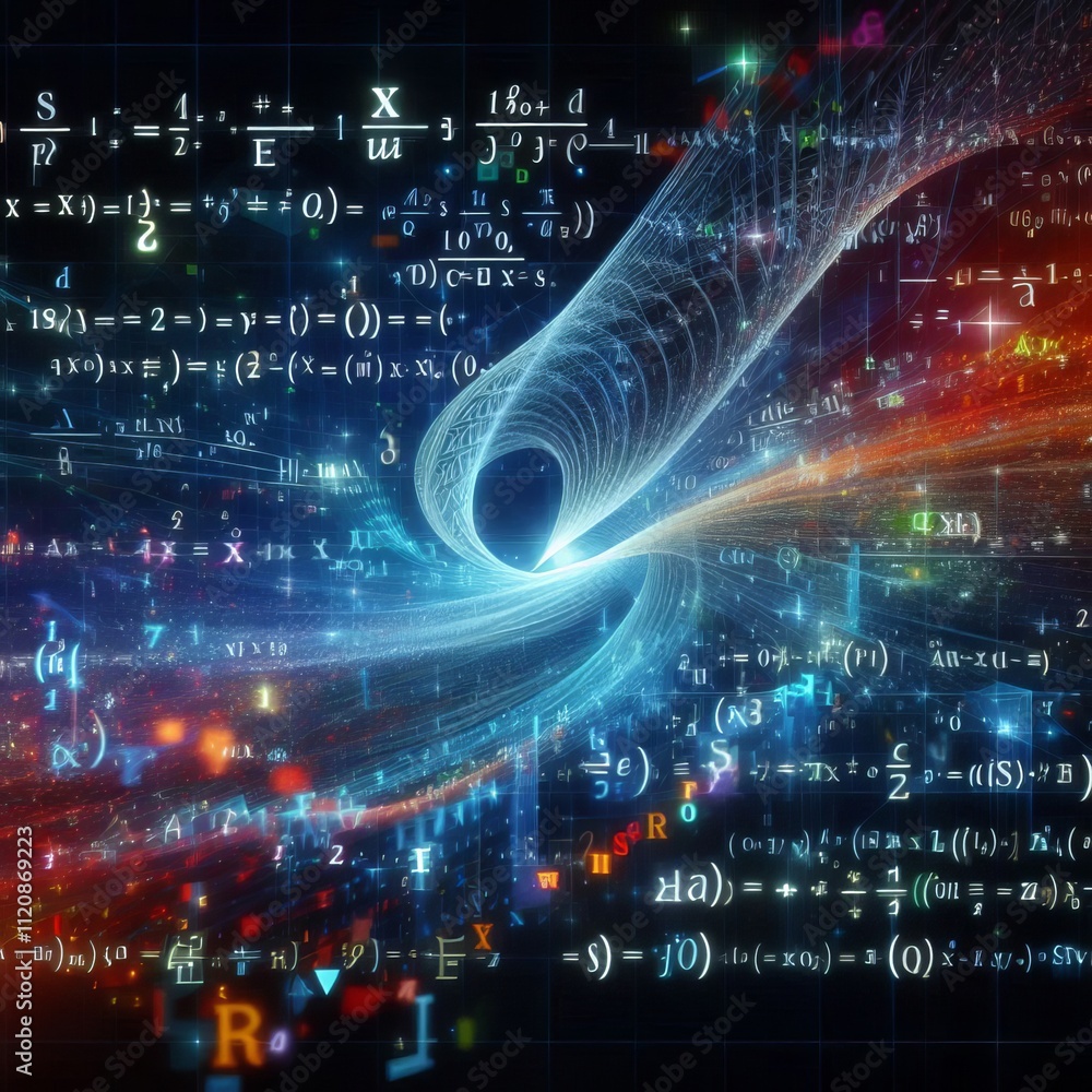 Obraz premium 49 Evolving Equations Mathematical equations gradually transform
