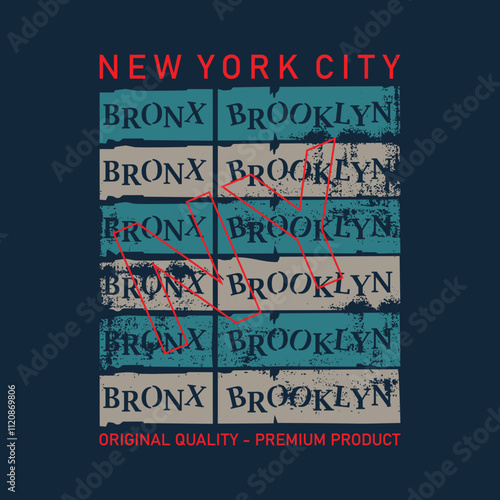 vector design grunge new york, typhography, vector illustration