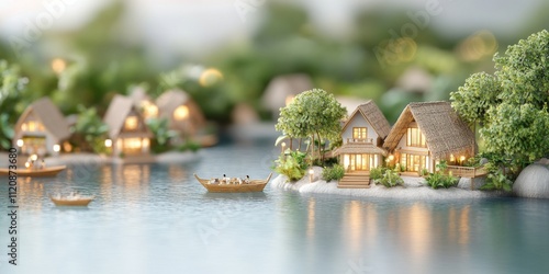 Tranquil Lakeside Village a...