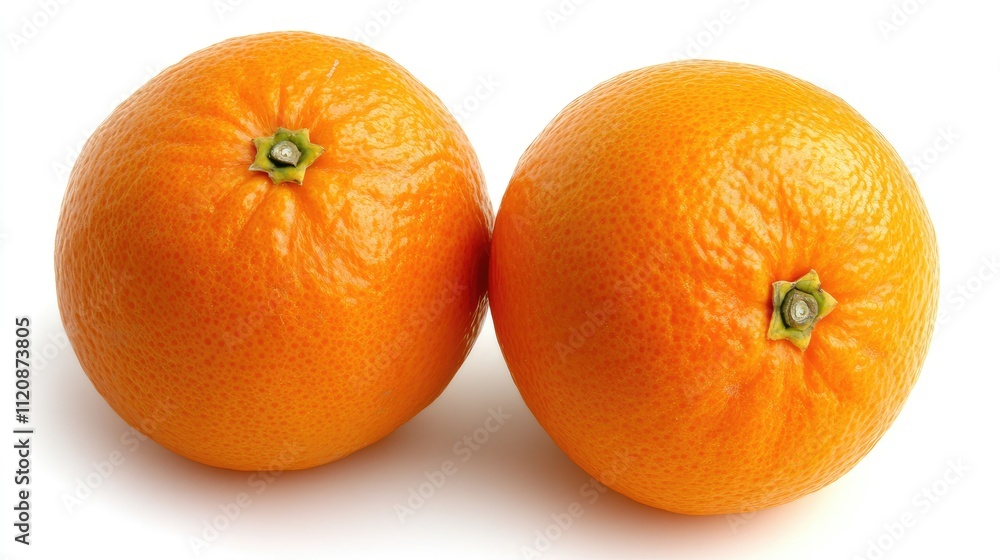 Fresh oranges displayed from a top view on a clean white background suitable for food advertisements and healthy lifestyle themes Fresh oranges displayed from a top view on a clean white background suitable for food advertisements and healthy lifestyle themes