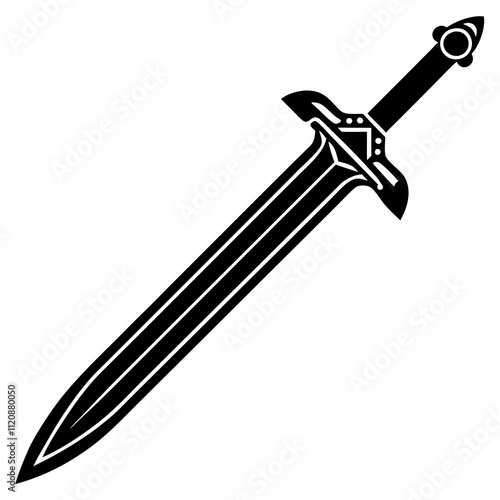 Broadsword. Broadsword Vector. Broadsword Silhouette. Silhouette Vector.