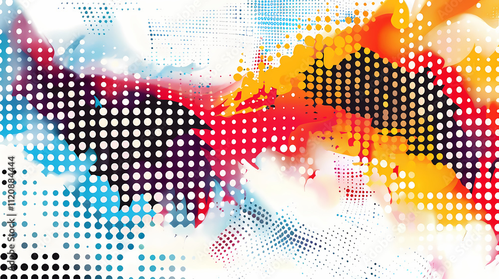 custom made wallpaper toronto digitalVibrant color splashes create an abstract graphic design backdrop.