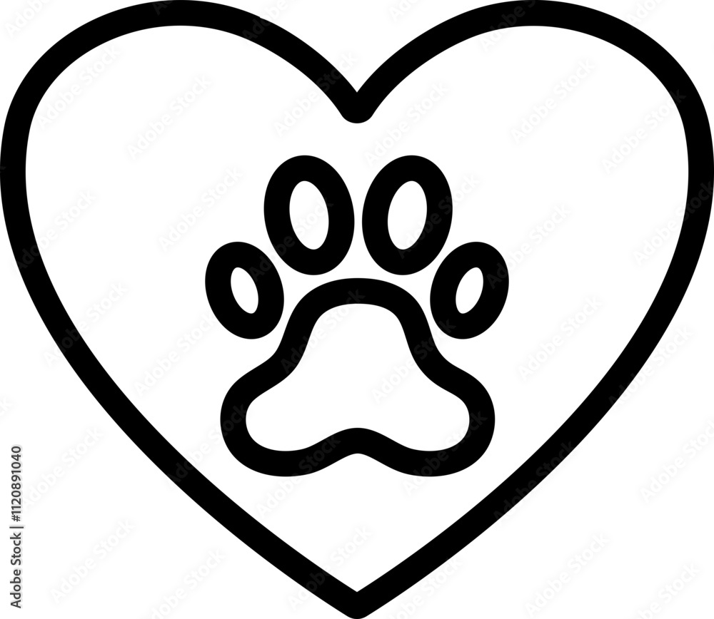 Animal Lover Line Icon Animal Lover Line Icon