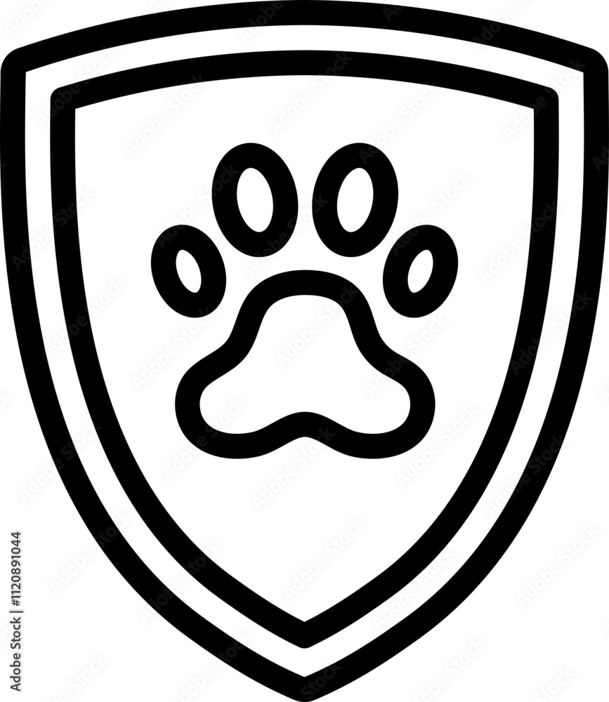 Animal Protection Line Icon Animal Protection Line Icon