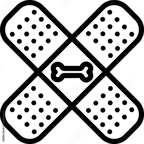 Animal Bandage Line Icon