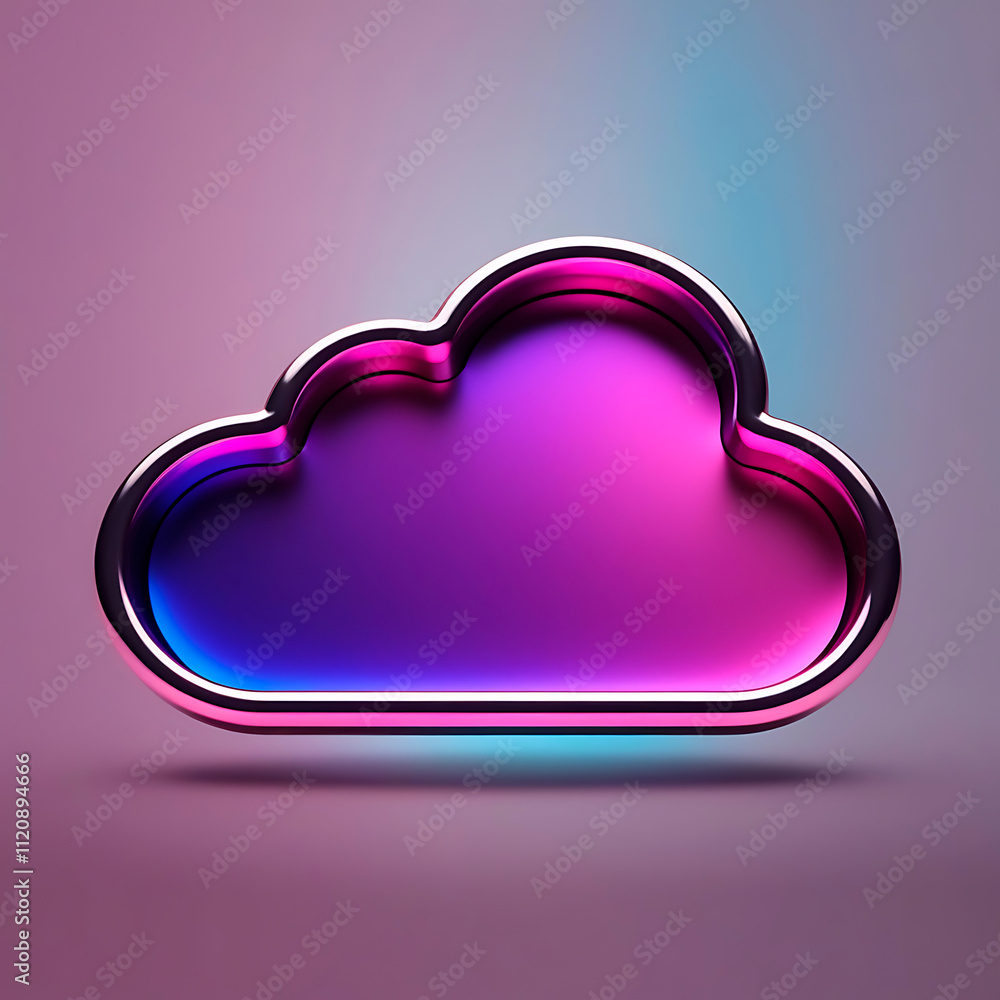 a purple cloud shaped object with a blue heart on it16 a purple cloud shaped object with a blue heart on it16