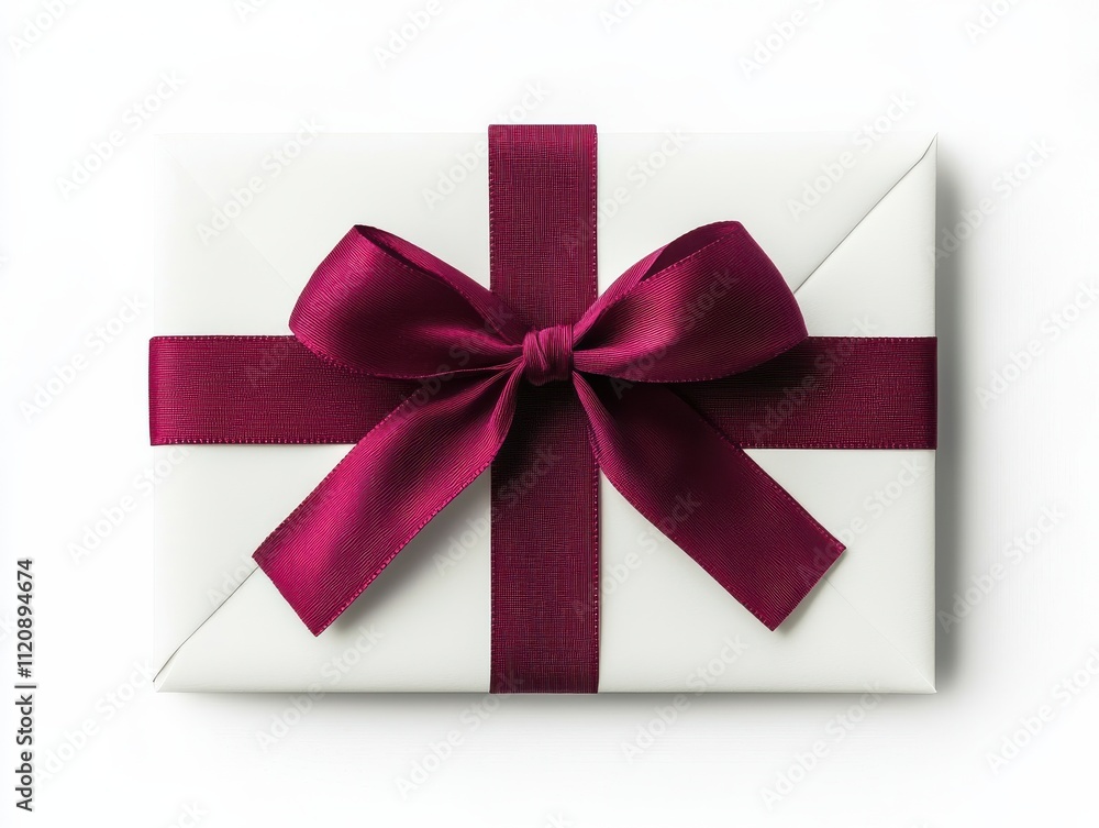 A beautifully wrapped gift box with a rich burgundy ribbon, perfect for celebrations and special occasions. A beautifully wrapped gift box with a rich burgundy ribbon, perfect for celebrations and special occasions.