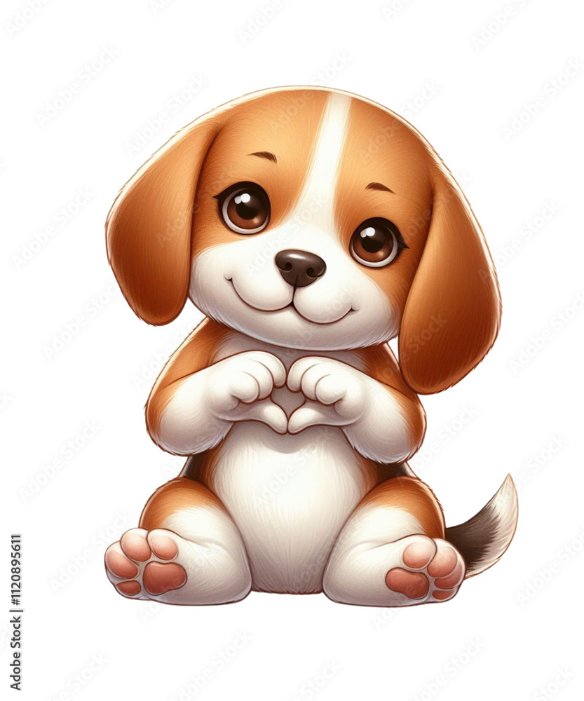 Dogs Giving Heart Hand Sign Dogs Giving Heart Hand Sign