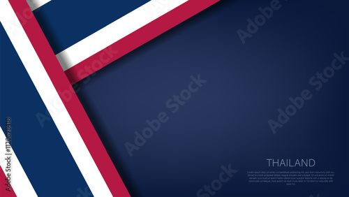 Flag of Thailand with copyspace background. Banner  vector template for Important days in thailand.