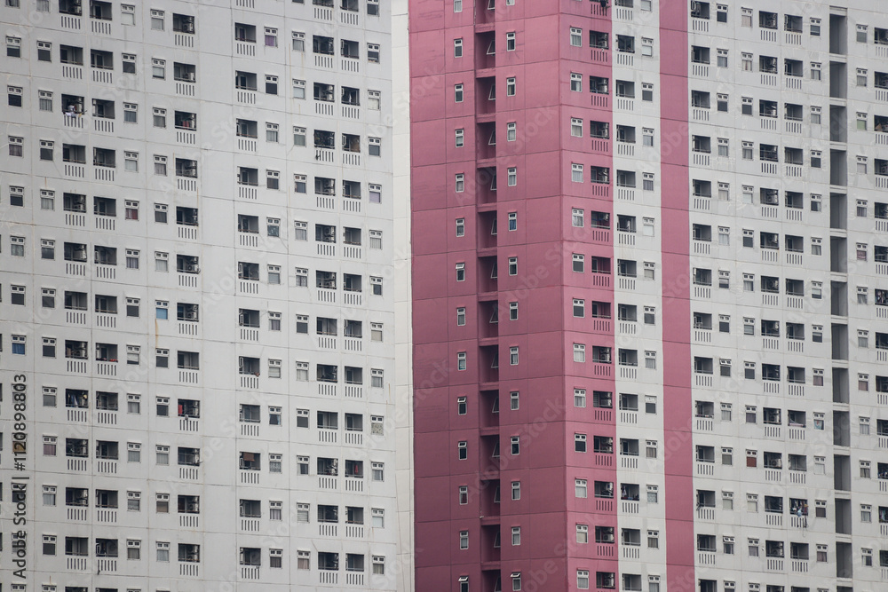 Geometric composition of a residential high-rise building, emphasizing the repetitive structure of urban living. Ideal for urban planning, architecture, and real estate projects. Geometric composition of a residential high-rise building, emphasizing the repetitive structure of urban living. Ideal for urban planning, architecture, and real estate projects.