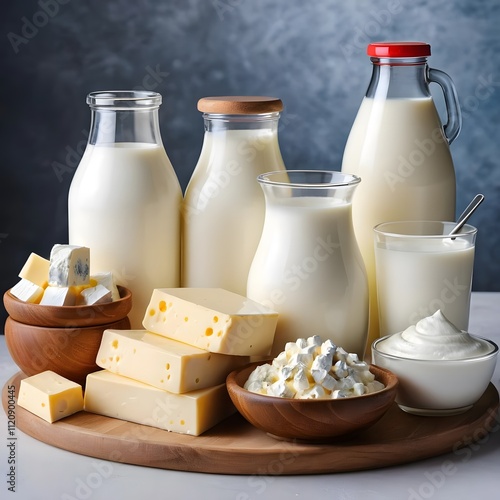 Dairy products. Milk and derivatives image photo