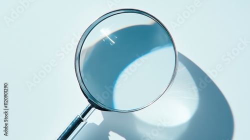 Focused Financial Analysis with Magnifying Glass