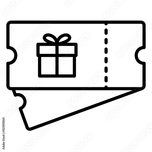 Gift voucher icon to claim gift package