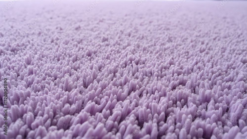 Obraz premium Close-up of Luxurious Light Purple Plush Carpet Texture, Soft, Inviting Home Decor & Interior Design Fabric