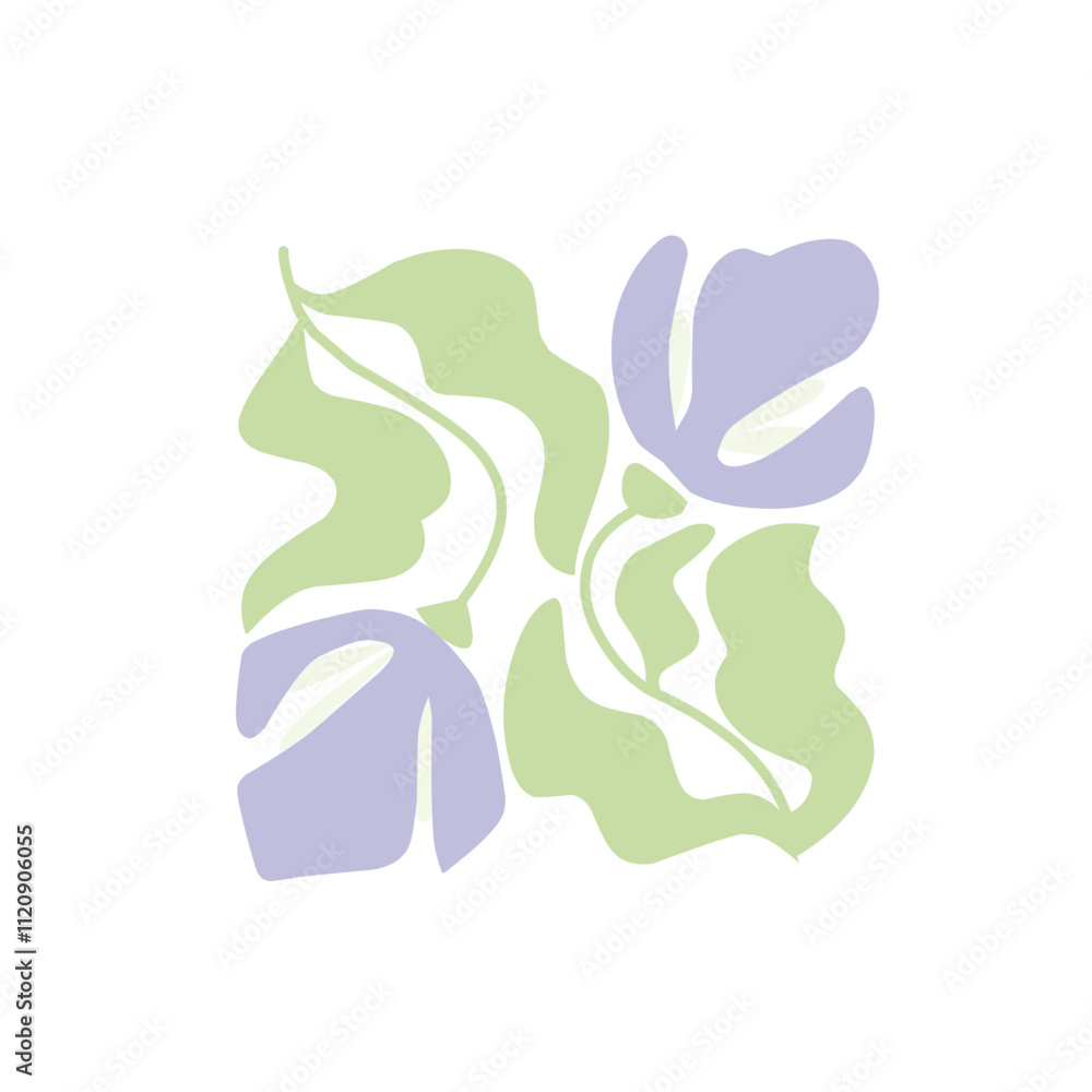 Botanical doodle background art vector Botanical doodle background art vector