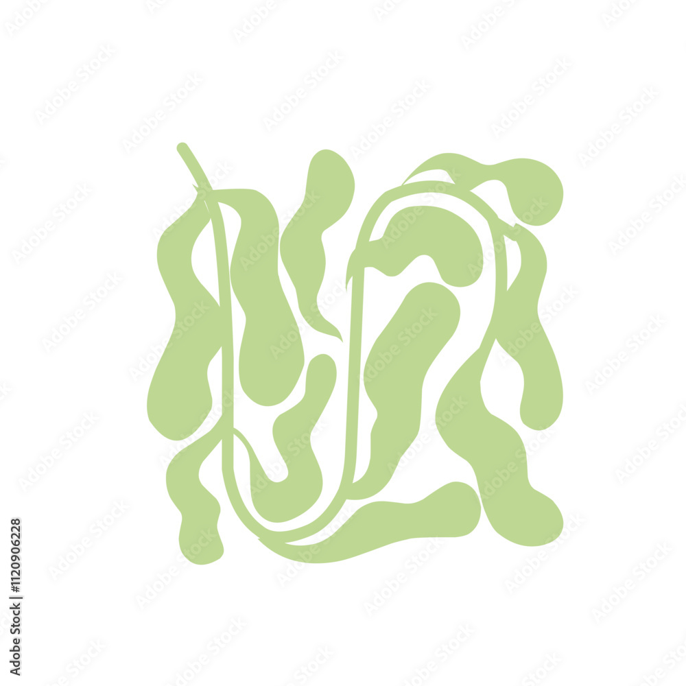 Botanical doodle background art vector Botanical doodle background art vector