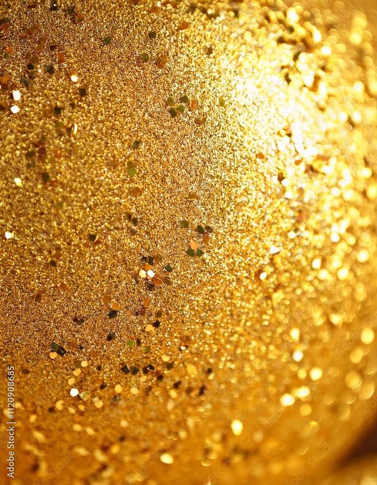 Shimmering gold glitter texture, ideal for adding a touch of sparkle and shine Shimmering gold glitter texture, ideal for adding a touch of sparkle and shine
