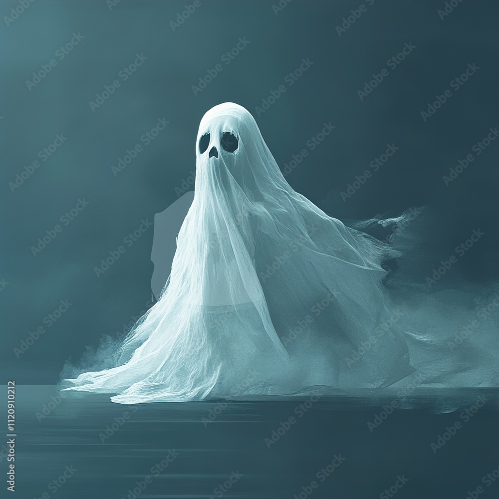 Ethereal Ghost: A Spooky Halloween Digital Art Ethereal Ghost: A Spooky Halloween Digital Art
