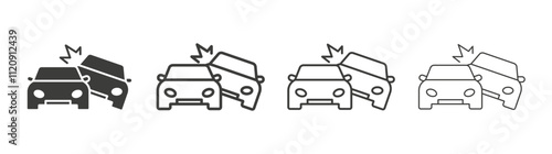 Accident icon pack. vector illustration