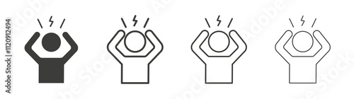Anxiety icon pack. vector illustration