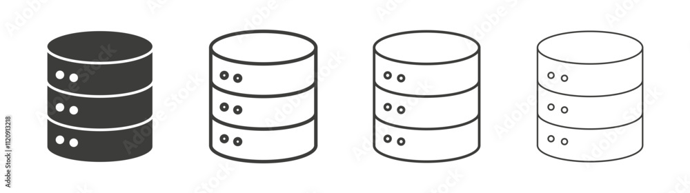 Database icon pack. vector illustration Database icon pack. vector illustration