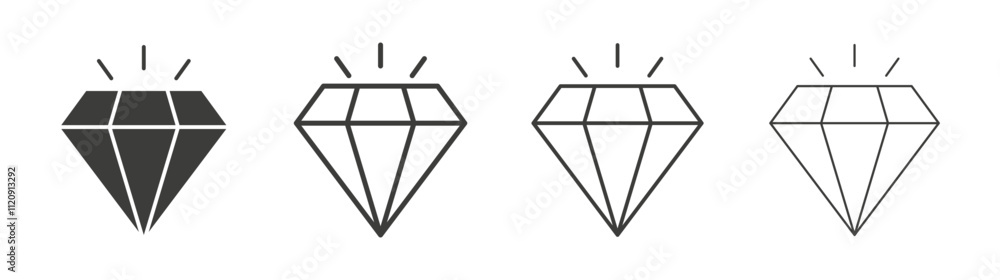 Diamond icon pack. vector illustration Diamond icon pack. vector illustration